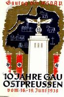 Propaganda WK II Königsberg Russische Föderation WK II Gautag Der NSDAP 10 Jahre Gau Ostpreussen Viele Sonderstempel U.  - Guerra 1939-45