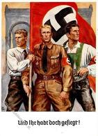Propaganda WK II Und Ihr Habt Doch Gesiegt Sign. Eber, Elk Künstler-Karte I-II - Guerra 1939-45