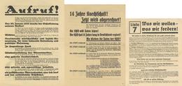 Propaganda WK II Wahlpropaganda 1933 Lot Mit 4 Flugblättern II - Guerra 1939-45