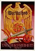 Propaganda WK II Wartheland Tag Der Freiheit Künstler-Karte I-II - Guerra 1939-45