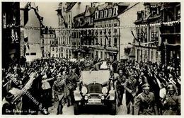 Hitler Cheb  Tschechien WK II PH S 18 Foto AK I-II - Oorlog 1939-45