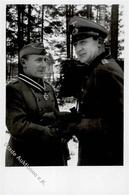 Ritterkreuzträger WK II  Greif-Division Tromm Oberst Mit Generalleutnant Macholz Foto AK I-II - Weltkrieg 1939-45