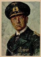 Ritterkreuzträger WK II Raeder, Erich Dr. H.c. Großadmiral Sign. Graf Künstlerkarte I-II - Guerra 1939-45