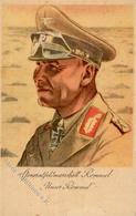Ritterkreuzträger WK II Rommel Generalfeldmarschall Künstlerkarte I-II - Guerra 1939-45