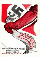NSDAP-Prop-Ak WK II - KAMPF-Verlag Nr. 3 TOD Dem Wahren FEIND - Hinein In Die NSDAP Sign. Mjölnir I JUDAIKA! R! - Guerra 1939-45