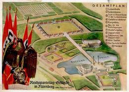 Reichsparteitag Nürnberg (8500) WK II Gesamtplan Ansichtskarte I-II (fleckig) - Weltkrieg 1939-45