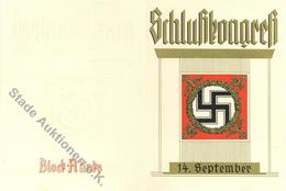 REICHSPARTEITAG NÜRNBERG 1936 WK II - Klapp-Eintrittskarte Zum SCHLUSSKONGREß Block A I - Weltkrieg 1939-45