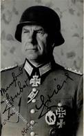 SS WK II Ritterkreuzträger Griese, Bernhard SS Sturmbannführer Und Major Der Schutzpolizei Foto-Karte Mit Unterschrift I - Guerra 1939-45