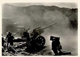 SS WK II Unsere Waffen SS Schwere Artillerie Beim Feuern Foto AK I-II - Guerra 1939-45