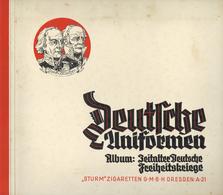 Sammelbild-Album Deutsche Uniformen Album Zeitalter Deutsche Freiheitskriege 1932 Sturm Zigarettenfabrik Kompl. Mit Schu - Weltkrieg 1939-45