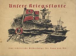 Sammelbild-Album Unsere Kriegsflotte Hrsg. Heidelberger Neuesten Nachrichten Kompl. II (fleckig) - Oorlog 1939-45