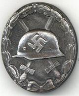 WK II Anstecknadel Verwundetenabzeichen Silber I-II - Weltkrieg 1939-45