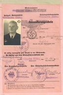 WK II Dokumente - DINA5 - AUSMUSTERUNGSSCHEIN - Mühlhausen,Thür. 1943 Mit Lichtbild I - Guerra 1939-45