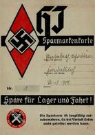 WK II Dokumente - HJ.SPARMARKENKARTE Mit 10 Pfg.-Sparmarke I-II - Guerra 1939-45
