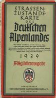 WK II Mannheim (6800) Straßenzustandskarte Des Deutschen Alpenlandes 1939 II - Weltkrieg 1939-45