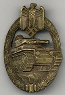 WK II Orden MILITARIA - PANZERKAMPF-ABZEICHEN In Bronze -hohl- I-II - Weltkrieg 1939-45