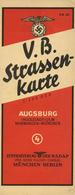 WK II V. B. Straßenkarte Augsburg Ingolstadt Ulm Memmingen München Zentralverlag Der NSDAP Franz Eher Nachf. II - Weltkrieg 1939-45