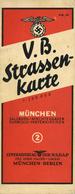 WK II V. B. Straßenkarte München Salzburg Berchtesgarden Garmisch-Partenkirchen  Zentralverlag Der NSDAP Franz Eher Nach - Guerra 1939-45