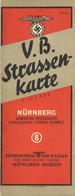 WK II V. B. Straßenkarte Nürnberg Bamberg Würzburg Dinkelsbühl Fränk. Schweiz Zentralverlag Der NSDAP Franz Eher Nachf.  - Weltkrieg 1939-45