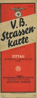 WK II V. B. Straßenkarte Zittau Schandau Jungbunzlau Prag Zentralverlag Der NSDAP Franz Eher Nachf. II - Guerra 1939-45