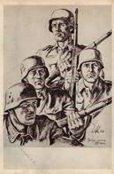 WK II WK II Soldaten Sign. Kretschman Künstlerkarte I-II - Guerra 1939-45