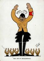 Antipropaganda WK II WK II Hitler Sign. Smits Künstlerkarte I-II - Weltkrieg 1939-45