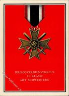 Orden WK II Kriegsverdienstkreuz II. Klasse Mit Schwertern Ansichtskarte  I-II - Guerra 1939-45