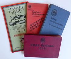 Buch WK II DDAC Lot Mit Bordbuch Straßen Verkehrsrecht Durchfahrtspläne Und 1 Karte II - Guerra 1939-45