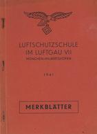 Buch WK II Luftschutzschule Im Luftgau VII München Milbertshofen 1941 Merkblätter 26 Seiten II - Guerra 1939-45