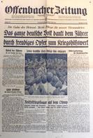 Buch WK II Offenbacher Zeitung 19./20. April 1941 II (kleiner Einriss) Journal - Guerra 1939-45