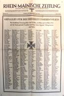 Buch WK II Rhein-Mainische Zeitung Amtliches Organ Der NSDAP Für Den Gau Hessen-Nassau II Journal - Guerra 1939-45