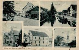Synagoge Mackenheim Frankreich Ansichtskarte 1914 II (Stauchung, Fleckig) Synagogue - Judaika