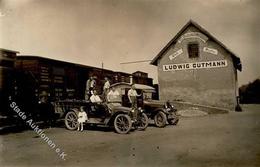 Judaika - Foto-Ak : Jüdische Obst/Gemüse-Handlung Ludwig GUTMANN (vormals M.Salomon) Bei Anlieferung Zur Reichsbahn I-II - Judaísmo