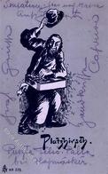 Judaika - Juden-Künstlerkarte -PLATZHIRSCH- I-II Judaisme - Giudaismo