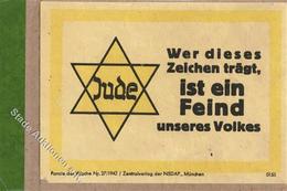 Judaika Aufkleber Parole Der Woche 27/1942 Zentralverlag Der NSDAP KEINE AK I-II Judaisme - Giudaismo
