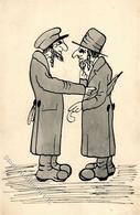 Judaika Karikatur Künstlerkarte I-II Judaisme - Judaika