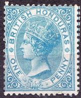 BRITISH HONDURAS 1884 QV 1d Blue SG17 MH - British Honduras (...-1970)