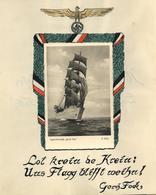 Marine WK II Segelschulschiff Gorch Fock Logbuch Gefr. Nietrug Mit Tagebuch August 1934 Bis Januar 1935 Diverse Zeichnun - Marines