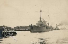 Schiff Kreuzer WK I SMS Nürnberg Vor Der Internierung Foto-Karte I-II Bateaux Bateaux - Guerre