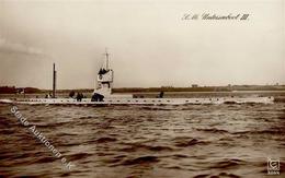 U-Boot SM Unterseeboot III. Foto AK I-II - Krieg