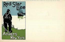 Dampfer Red Star Line Anvers New York  Künstlerkarte I-II - Krieg