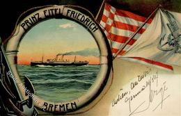 Schiff Dampfschiff Prinz Eitel Friedrich Ansichtskarte I-II Bateaux Bateaux - Krieg
