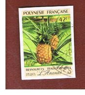POLINESIA FRANCESE  (FRENCH POLYNESIA ) - SG 605  - 1991 FRUITS: PINEAPPLE - USED° - Gebruikt