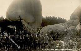 Ballon WK I Zum Landen Gezwungen  Foto AK I-II - Fesselballons