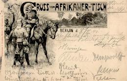 Kolonien Afrikanertisch Sign. Hellgrewe, R. 1901 Gelaufen DR I-II (fleckig) Colonies - Geschichte