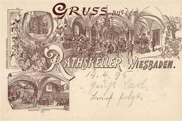 Vorläufer Wiesbaden (6200) Rathskeller 1895 I-II - Non Classificati