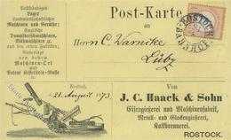 Vorläufer Rostock 21.8.1872 Firma Haack Und Sohn Maschinenfabrik Attest Brugger I- R!R!R! - Ohne Zuordnung