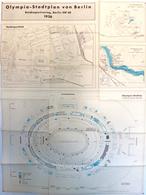 Olympiade 1936 Berlin Stadtplan Mit Plan Vom Olympischen Dorf II - Olympische Spiele