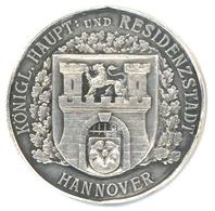 Schützen Hannover (3000) Medaille Silber 50 Jähriges Jubiläumsschießen 1912 I-II - Tiro (armas)