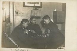 SCHACH - WK I Foto-Ak - Soldaten Beim Schachspiel I - Schaken